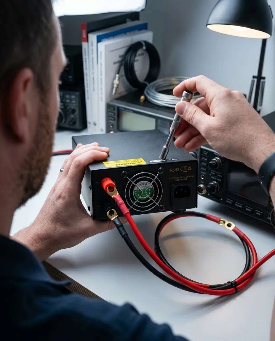 Professional bench power supply used for electronics testing and repair